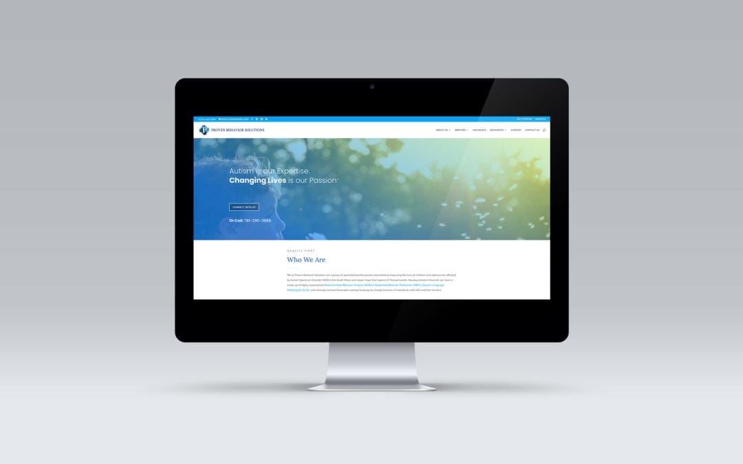Nisse Designs is proud to highlight Proven Behavior Solutions and their next generation website launched earlier this year.